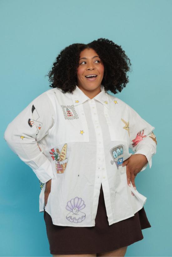  노블 셔츠 엑스 스튜디오 블링키 칼라 셔츠 - NOBLE