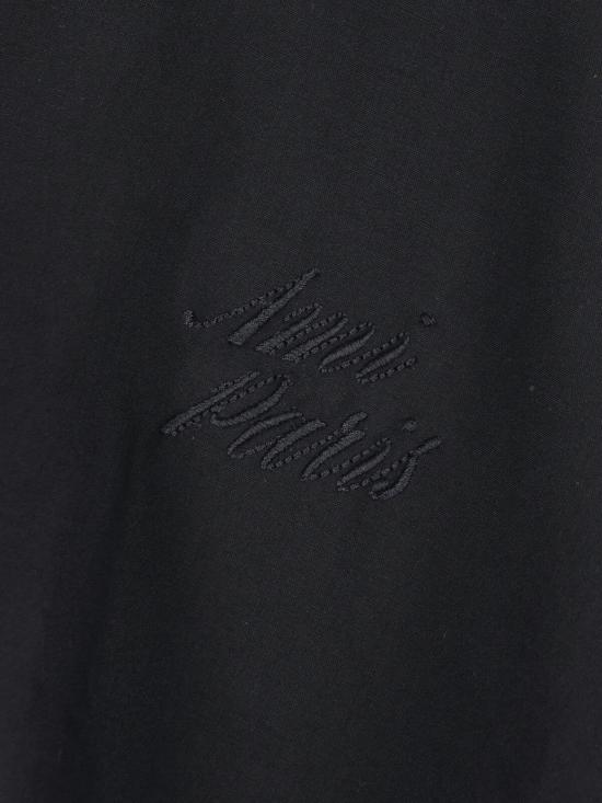  아미 반팔 셔츠 알렉상드르 마티우시 로고 셔츠 블랙 - AMI