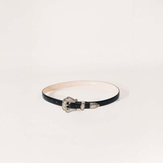  데한체 레귤러 벨트 데앙슈 산토  블랙 앤 믹스드 메탈