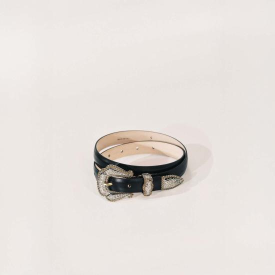  데한체 레귤러 벨트 데앙슈 산토  블랙 앤 믹스드 메탈 - DEHANCHE