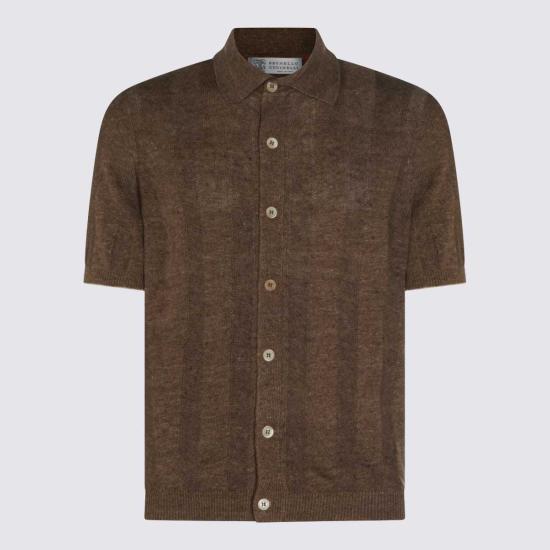  브루넬로 쿠치넬리 셔츠 린넨 코튼 블렌드