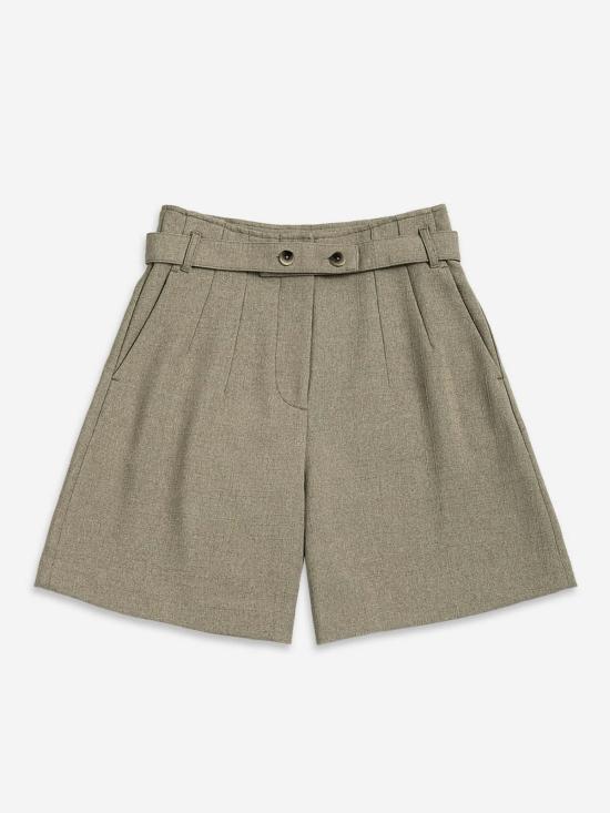  퓨처 클래식스 숏팬츠 퓨처 클래식 플리츠 벨트 쇼츠 올리브