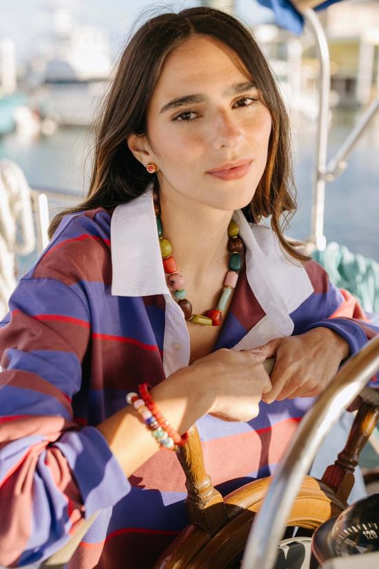  누데이 이어링 눈데이 조각 도자기 스터드 귀걸이 - NOONDAY