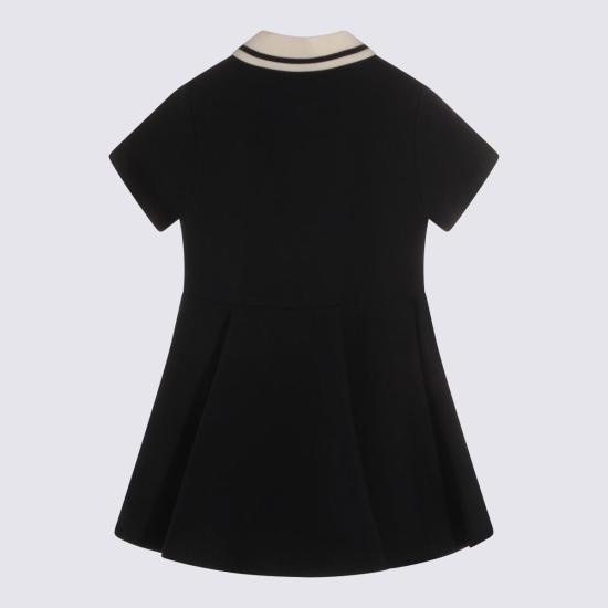  [키즈] 펜디 원피스 아동용 다크 블루 코튼 드레스 - FENDI