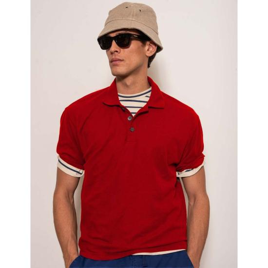  알렉스 밀 폴로 티셔츠 가먼트 다이드 피케 코튼 폴로 셔츠 - ALEX MILL