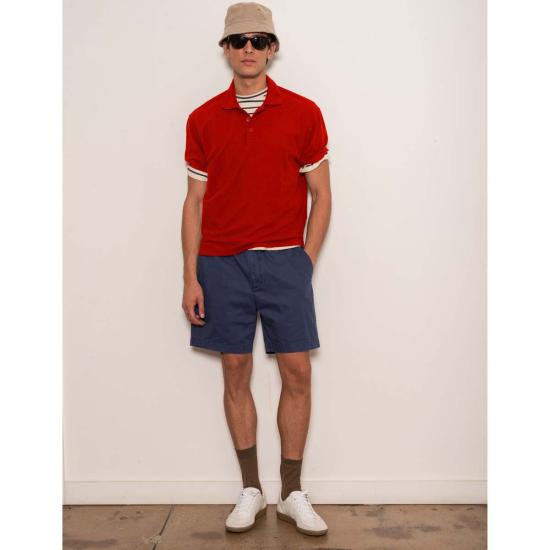  알렉스 밀 폴로 티셔츠 가먼트 다이드 피케 코튼 폴로 셔츠 - ALEX MILL