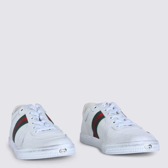  구찌 스니커즈 가죽  화이트 - GUCCI