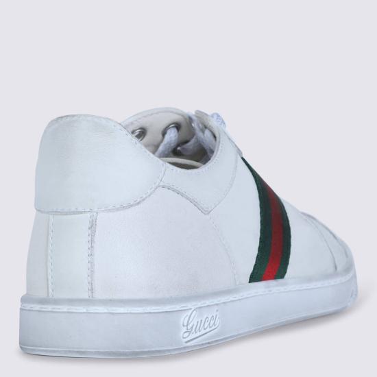  구찌 스니커즈 가죽  화이트 - GUCCI