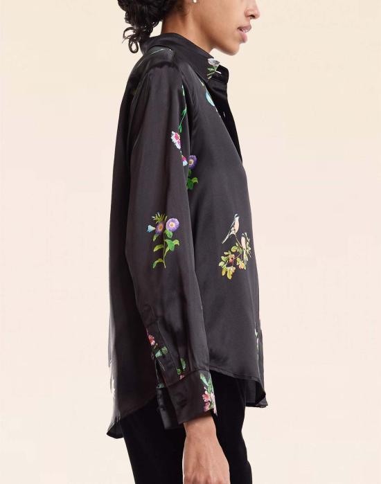  신시아 로리 블라우스 신시아 로울리 소장용 실크 셔츠  블랙 - CYNTHIA ROWLEY