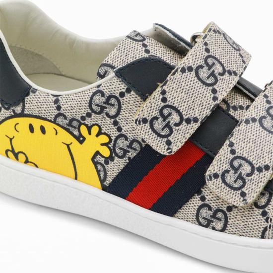  [키즈] 구찌 스니커즈 에이스 키즈 스니커즈 베이지/블루 - GUCCI
