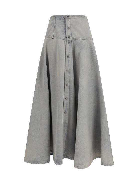 26SS 하이쿠레 롱 스커트 HEW08110DF203L0932 L0932 LIGHT BLUE