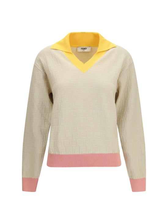 26SS 펜디 긴팔 티셔츠 FZXE95AW4S F0WC4 BEIGE