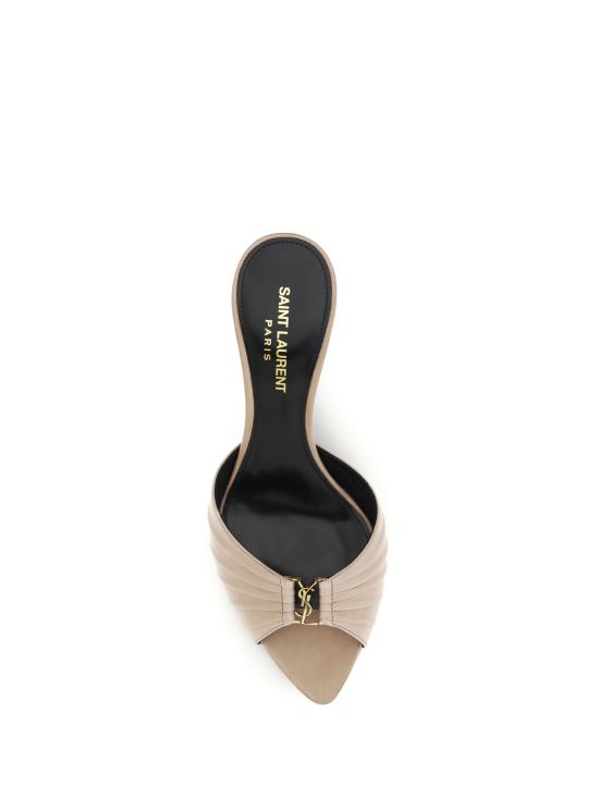 26SS 생로랑 뮬/슬리퍼 86112125V00 9943 CREAM - SAINT LAURENT