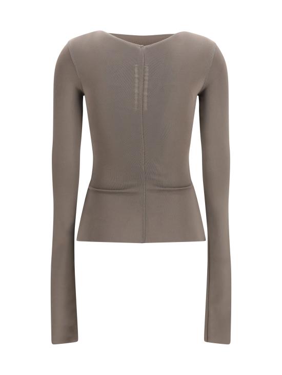26SS 릭 오웬스 긴팔 티셔츠 RO01F6277JSV 34 GREY - RICK OWENS