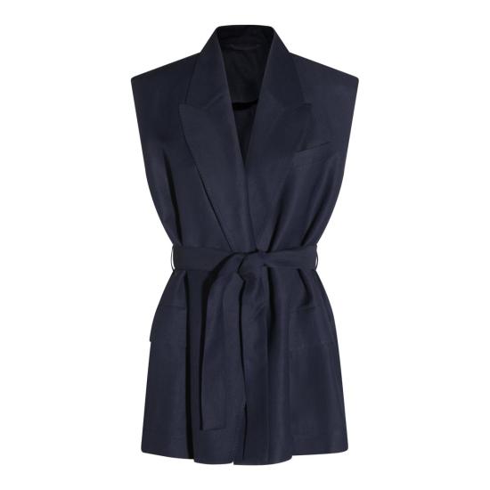  브루넬로 쿠치넬리 민소매 티셔츠 Brunello Cucinelli 다크 블루 비스코스 탑