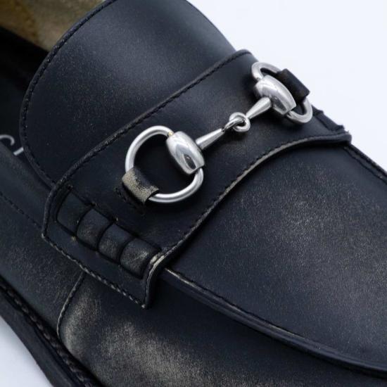  구찌 로퍼 블랙 가죽 - GUCCI