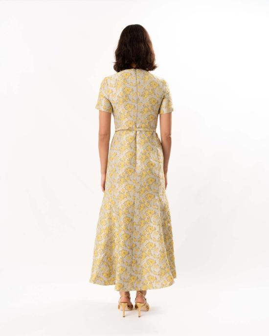  조나단 심카이 롱 원피스 Jonathan Simkhai Caraline 자카드 미디 드레스 버터크림 - JONATHAN SIMKHAI