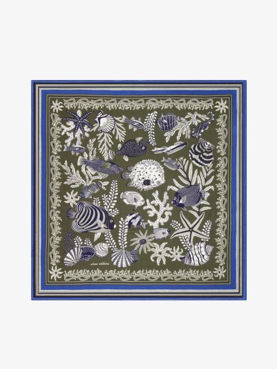  이누이 에디션 머플러/스카프 이노우이 에디션 스퀘어 100 넵튠 스카프 - INOUI EDITION