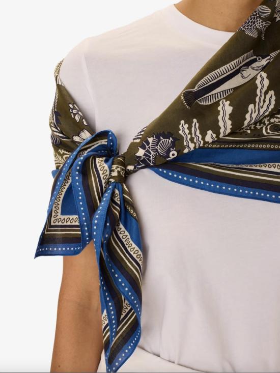  이누이 에디션 머플러/스카프 이노우이 에디션 스퀘어 100 넵튠 스카프