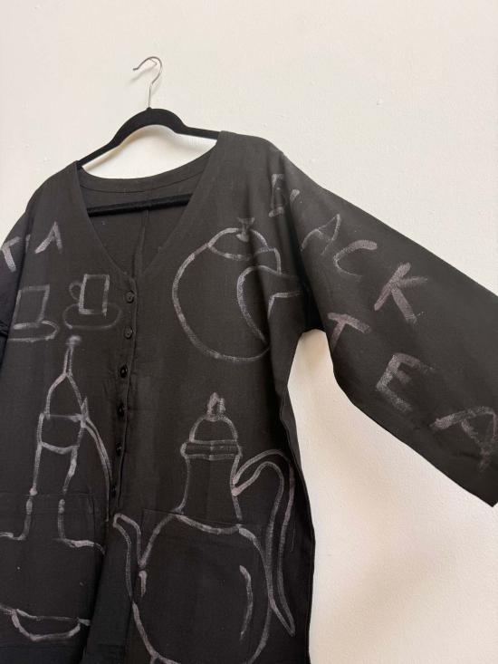  해피 프렌치 갱 점프수트 #113 핸드페인팅  M/L 티타임 - HAPPY FRENCH GANG