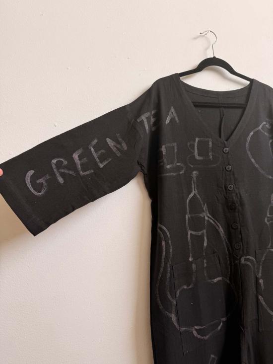  해피 프렌치 갱 점프수트 #113 핸드페인팅  M/L 티타임 - HAPPY FRENCH GANG