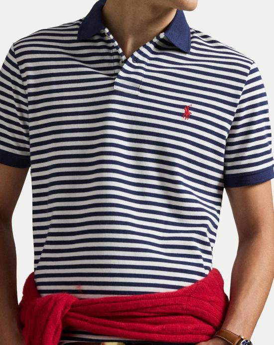 26SS 폴로 랄프로렌 폴로 티셔츠 710956682500 NEWPORT NAVY WHITE Blue - POLO RALPH LAUREN