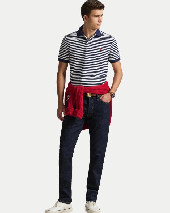 26SS 폴로 랄프로렌 폴로 티셔츠 710956682500 NEWPORT NAVY WHITE Blue - POLO RALPH LAUREN