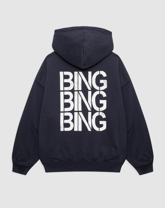 26SS 애니빙 후드 티셔츠 A0812095 VTG3VINTAGE BLACK Vintage black - ANINE BING