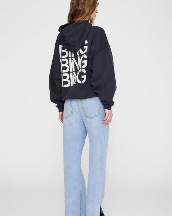 26SS 애니빙 후드 티셔츠 A0812095 VTG3VINTAGE BLACK Vintage black - ANINE BING