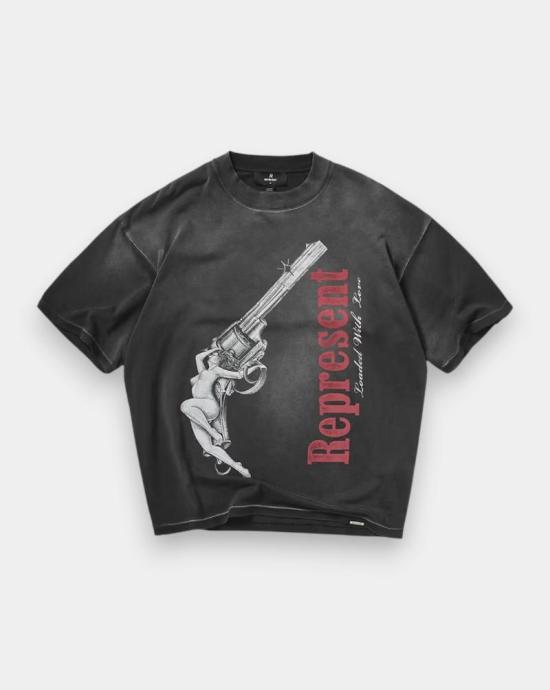 26SS 리프레젠트 셔츠 MLM100682 04 Stained black