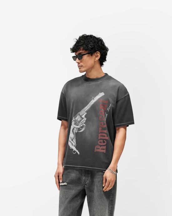 26SS 리프레젠트 셔츠 MLM100682 04 Stained black - REPRESENT