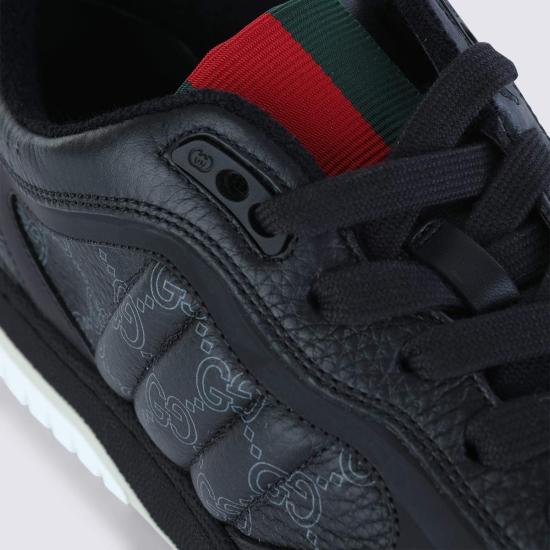  구찌 스니커즈 가죽  블랙 - GUCCI
