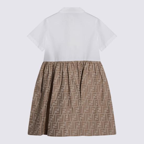  [키즈] 펜디 원피스 키즈 트렌치 코튼 드레스 - FENDI