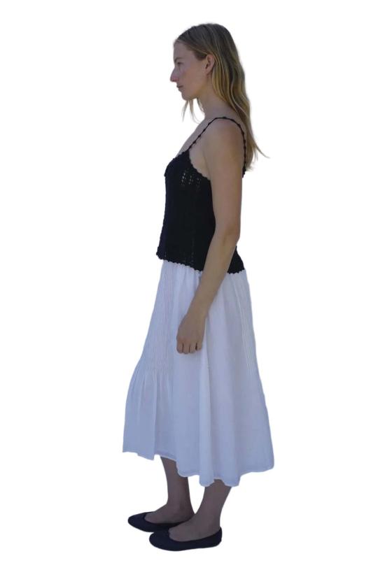  엠마 로스코프 민소매 티셔츠 Emma Rothkopf Karina 크로셰 캐미솔 네이비 - EMMA ROTHKOPF