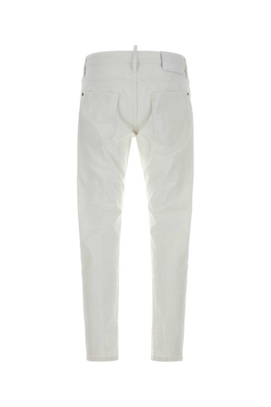  디스퀘어드2 데님 팬츠 Dsquared2 스트레치 데님 슬림 트위스트 진 화이트 - DSQUARED2