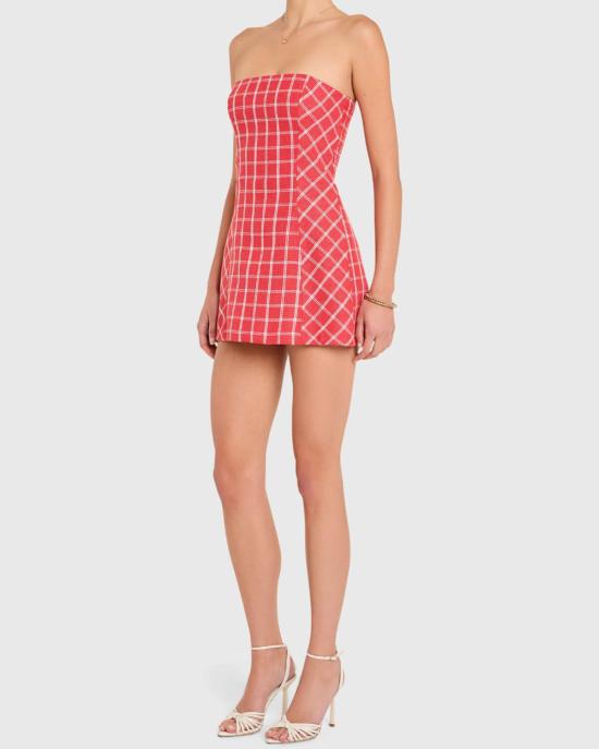  아만다 업리차드 숏 원피스 데이지 롬퍼 레드 - AMANDA UPRICHARD