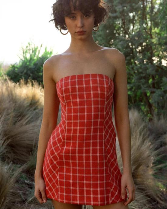  아만다 업리차드 숏 원피스 데이지 롬퍼 레드 - AMANDA UPRICHARD