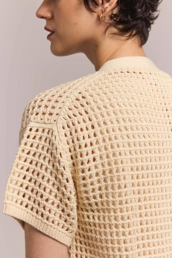  마르샤 팻모스 가디건 M.Patmos Knoll 메쉬  아이보리 - M.PATMOS