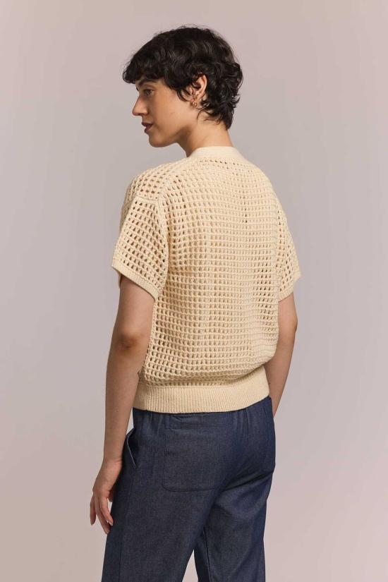  마르샤 팻모스 가디건 M.Patmos Knoll 메쉬  아이보리 - M.PATMOS