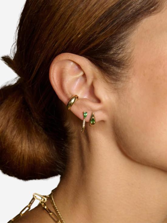  로렌 스튜어트 싱글 이어링 미니 보석 다이아몬드 안전핀 귀걸이 - LOREN STEWART