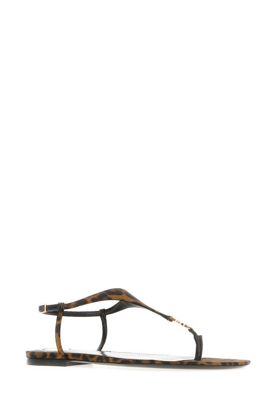 26SS 생로랑 샌들 860715AAC9X 2038 MANTO NATURALE NERO - SAINT LAURENT