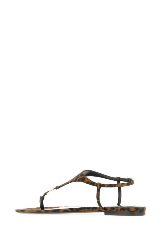 26SS 생로랑 샌들 860715AAC9X 2038 MANTO NATURALE NERO - SAINT LAURENT