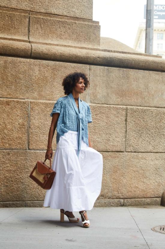  예세이트 롱 원피스 예사엣 말렛 탑 - YESAET