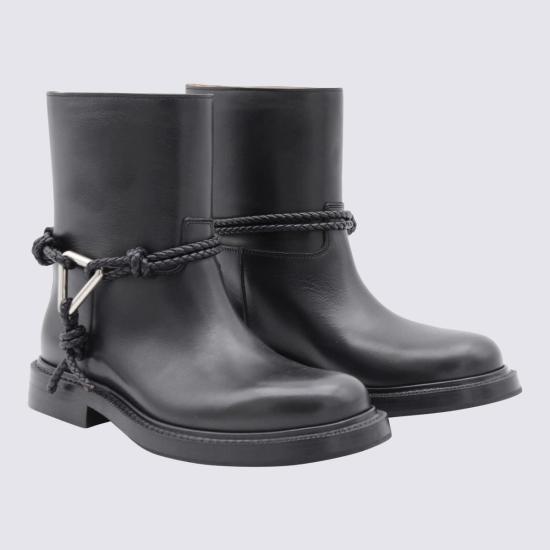  보테가베네타 부츠 보테가 베네타 블랙 가죽 - BOTTEGA VENETA