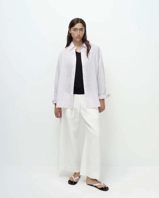  미정박 크롭 팬츠 박미정 린넨 블렌드  아이보리 - MIJEONG PARK