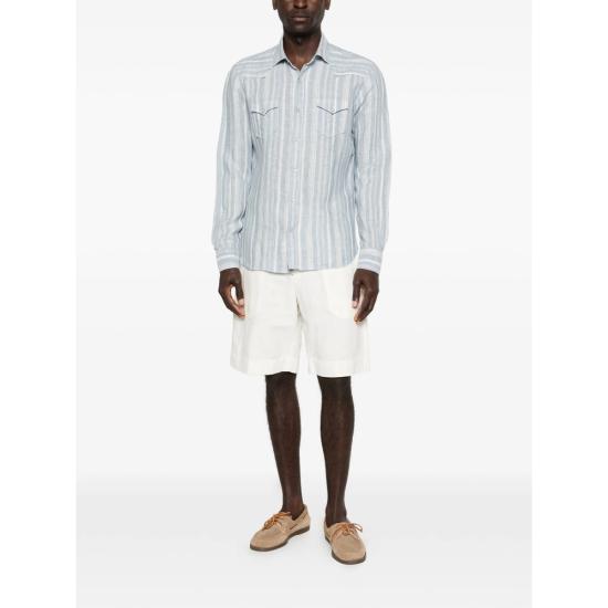 26SS 발바 긴팔 셔츠 54041 0001 BLUE WHITE - BARBA