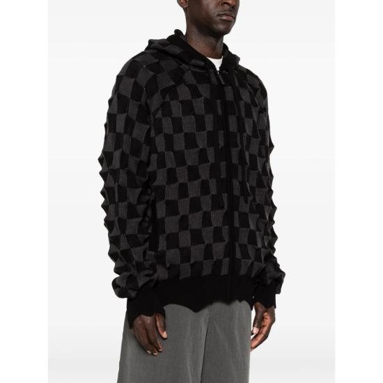 26SS 매드프렌지 니트웨어 SPIKED CHESS BLACK GREY - MADFRENZY