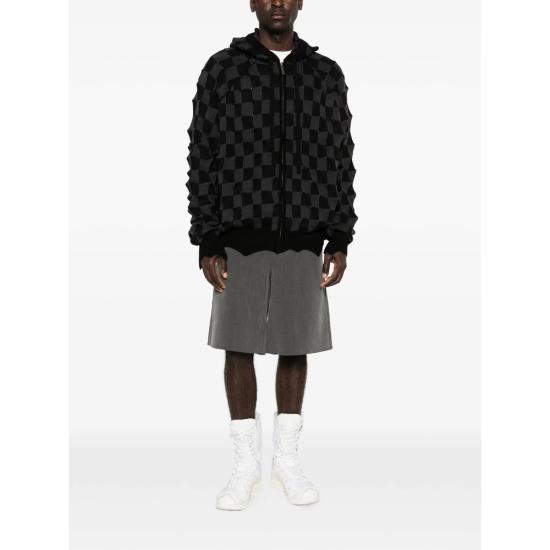 26SS 매드프렌지 스웨터 SPIKED CHESS BLACK GREY - MADFRENZY