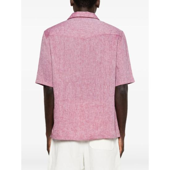 26SS 브루넬로 쿠치넬리 이지 핏 리넨 셔츠 MM6840615 C151 RED - BRUNELLO CUCINELLI