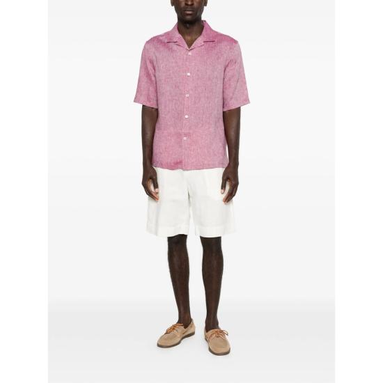 26SS 브루넬로 쿠치넬리 이지 핏 리넨 셔츠 MM6840615 C151 RED - BRUNELLO CUCINELLI